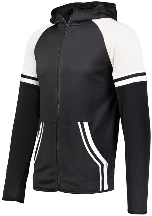 Holloway Youth Retro Grade Jacket (229661), Color 'Black/White'